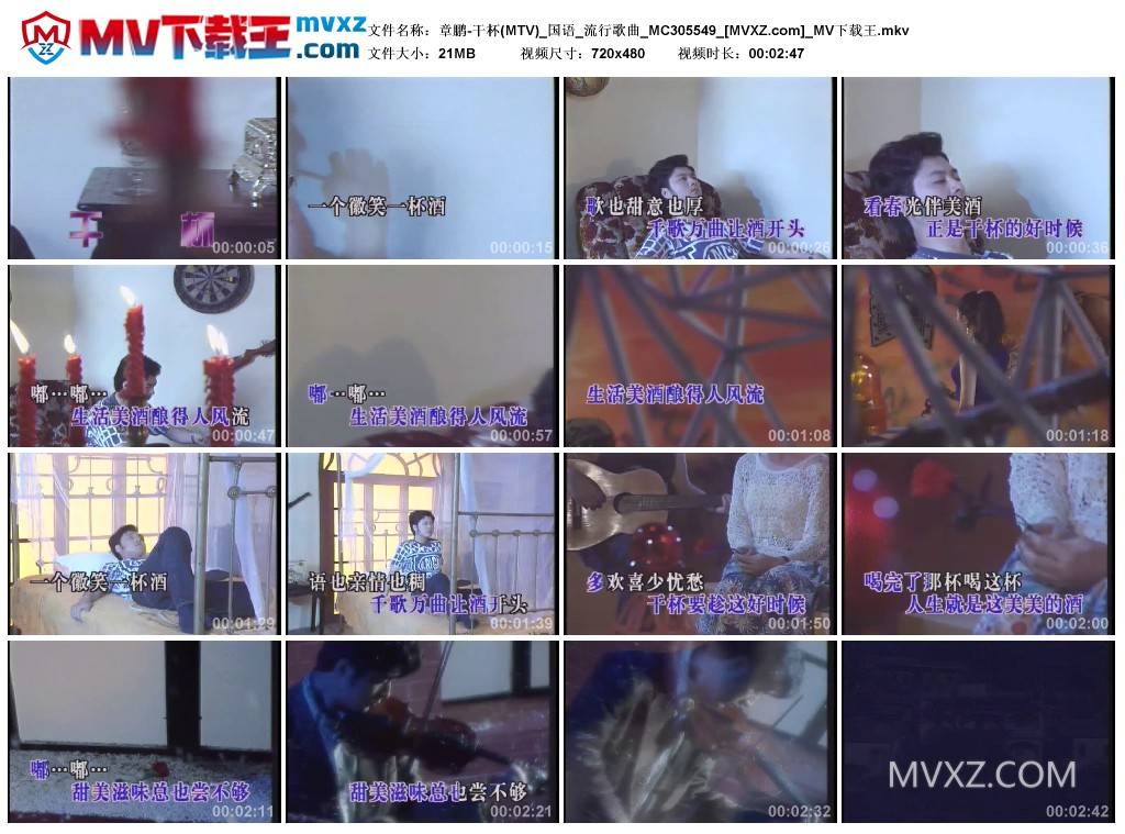 章鹏-干杯(MTV)_国语_流行歌曲_MC305549